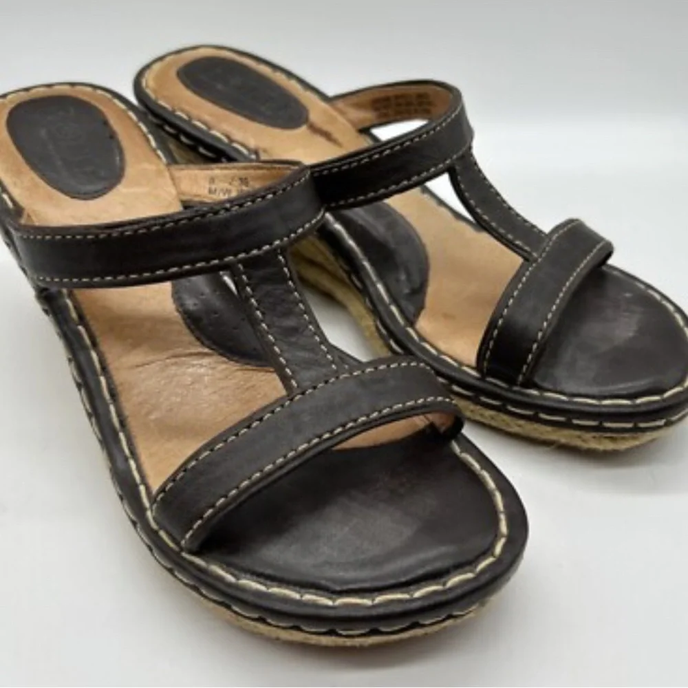 Born Dark Brown Leather Sandals